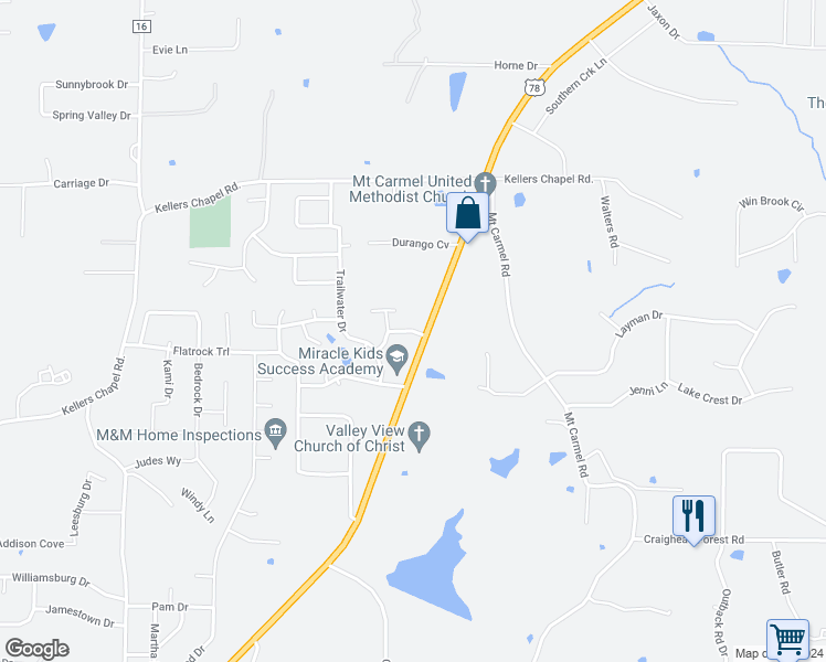 map of restaurants, bars, coffee shops, grocery stores, and more near 2000 Ozark Drive in Jonesboro