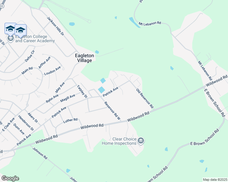 map of restaurants, bars, coffee shops, grocery stores, and more near 2916 Patrick Avenue in Maryville