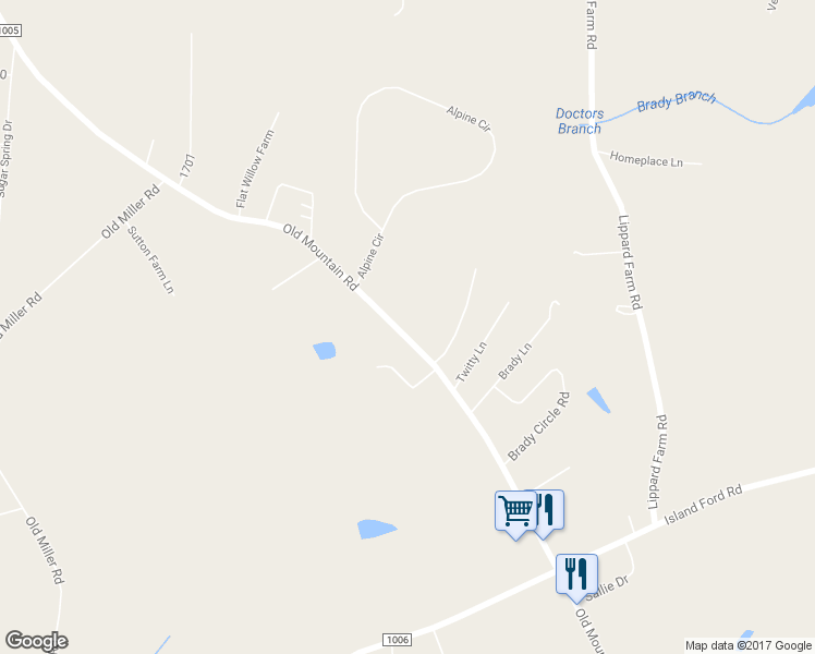 map of restaurants, bars, coffee shops, grocery stores, and more near 2320 Old Mountain Road in Statesville