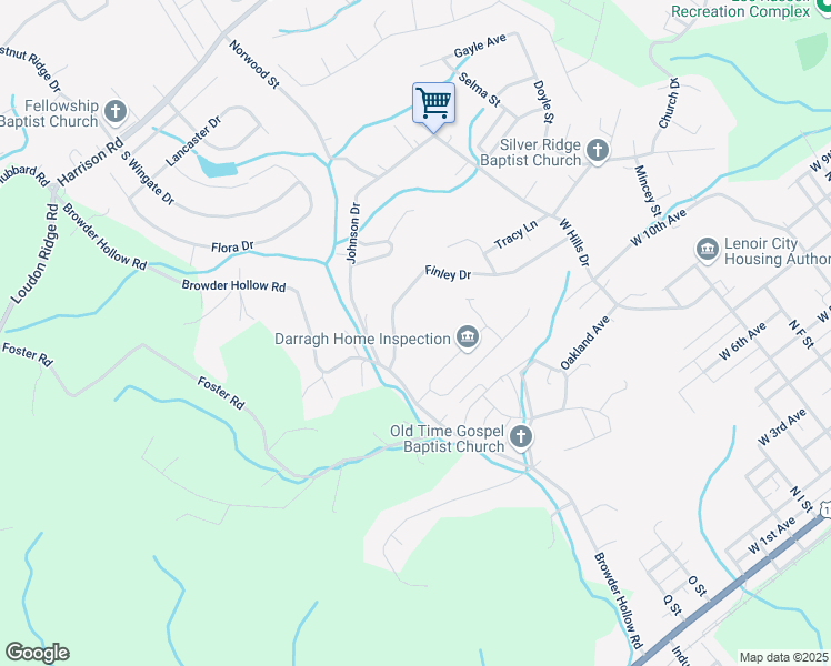 map of restaurants, bars, coffee shops, grocery stores, and more near 274 Finley Drive in Lenoir City