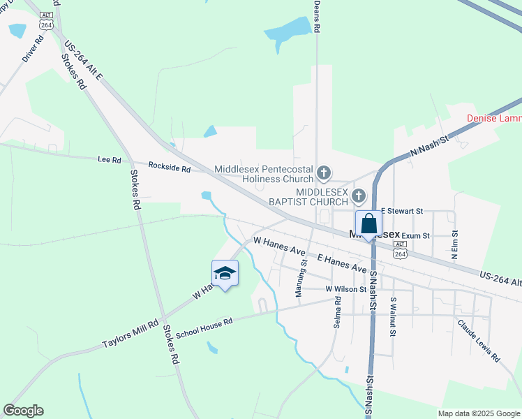 map of restaurants, bars, coffee shops, grocery stores, and more near 11855 West Finch Avenue in Middlesex