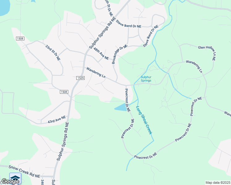 map of restaurants, bars, coffee shops, grocery stores, and more near 3641 46th Avenue Northeast in Hickory
