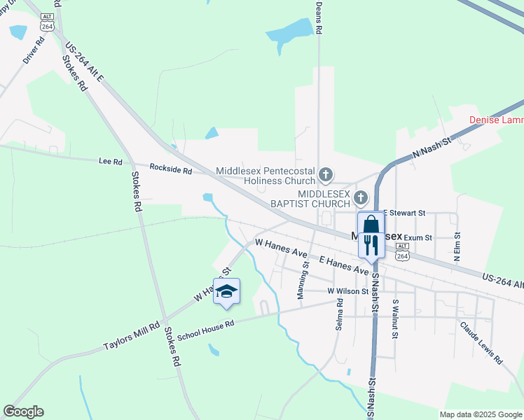 map of restaurants, bars, coffee shops, grocery stores, and more near 11855 West Finch Avenue in Middlesex
