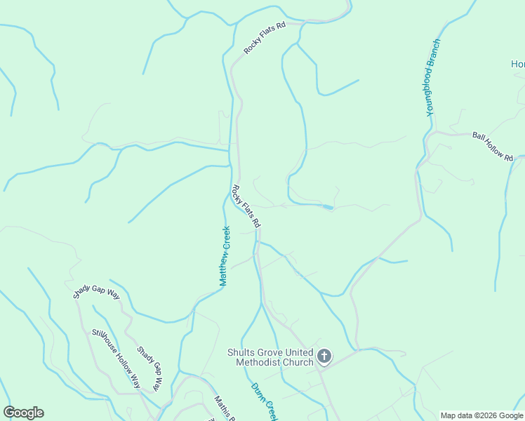 map of restaurants, bars, coffee shops, grocery stores, and more near 676 Rocky Flats Road in Cosby