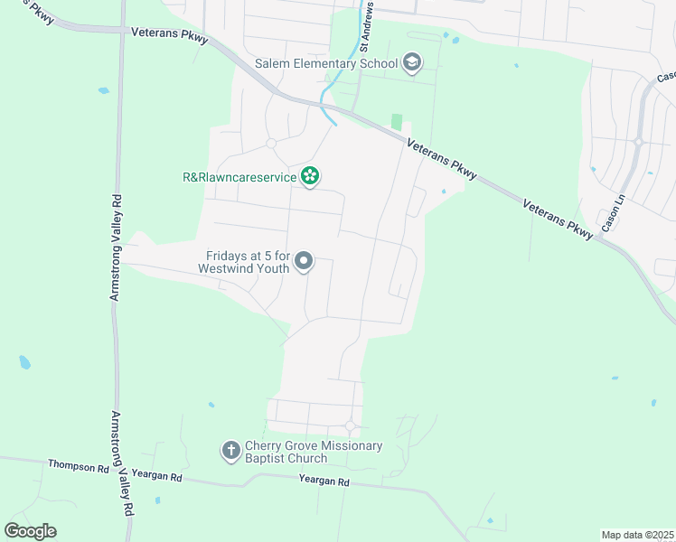 map of restaurants, bars, coffee shops, grocery stores, and more near 3632 Pitchers Lane in Murfreesboro
