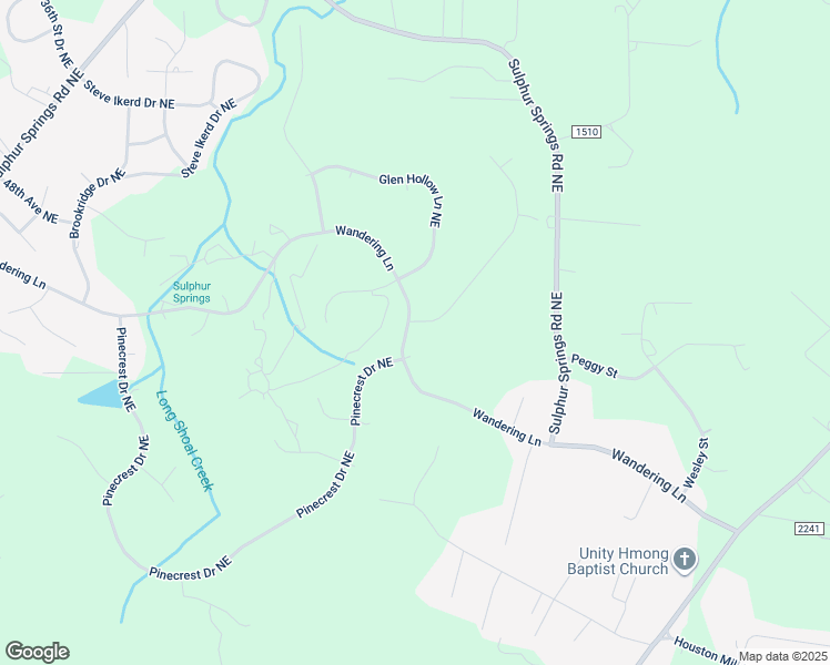 map of restaurants, bars, coffee shops, grocery stores, and more near 4115 Wandering Lane in Hickory