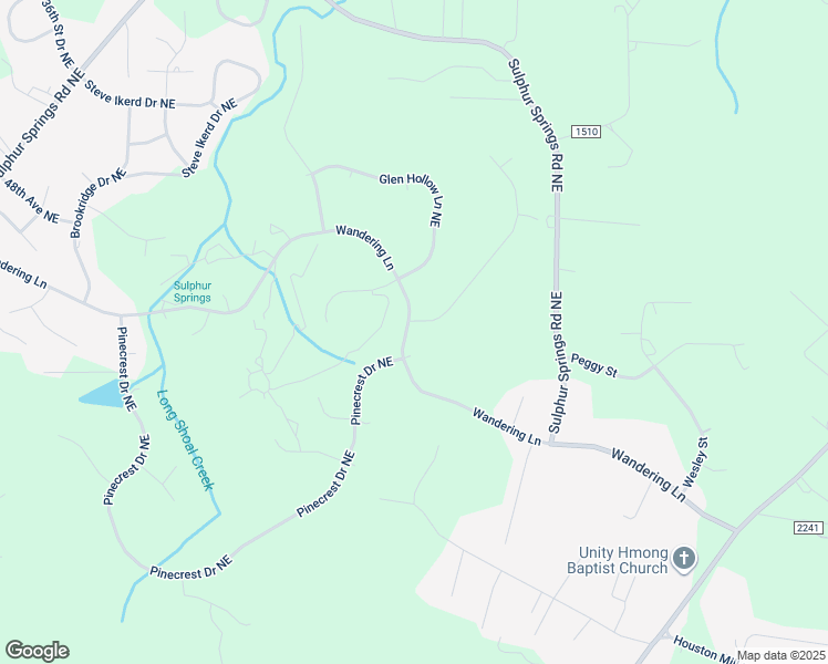 map of restaurants, bars, coffee shops, grocery stores, and more near 4115 Wandering Lane in Hickory