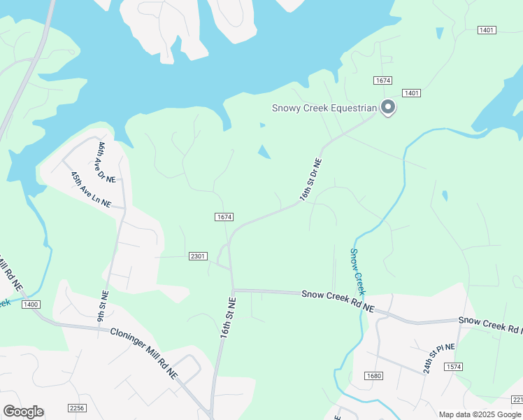 map of restaurants, bars, coffee shops, grocery stores, and more near 4451 16th Street Drive Northeast in Hickory