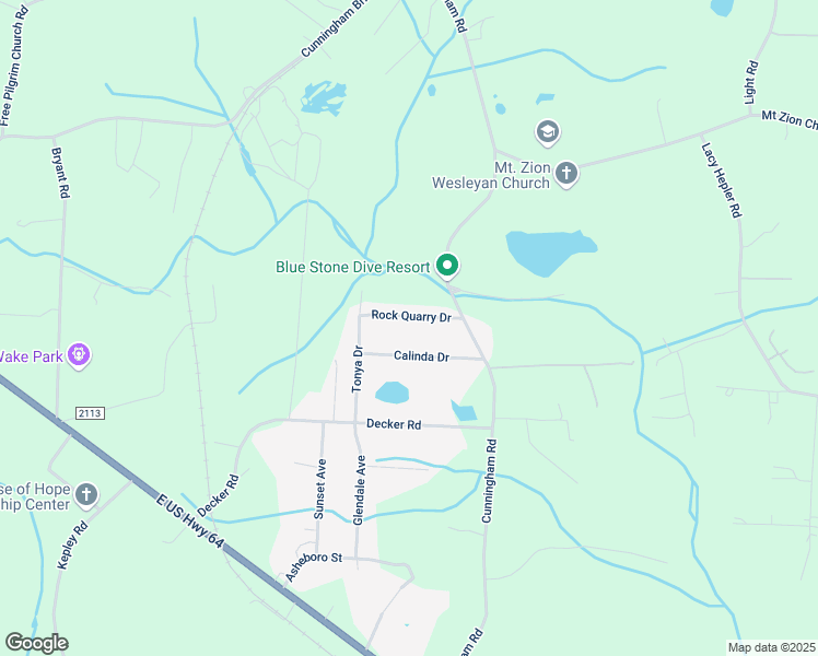 map of restaurants, bars, coffee shops, grocery stores, and more near 268 Rock Quarry Drive in Thomasville