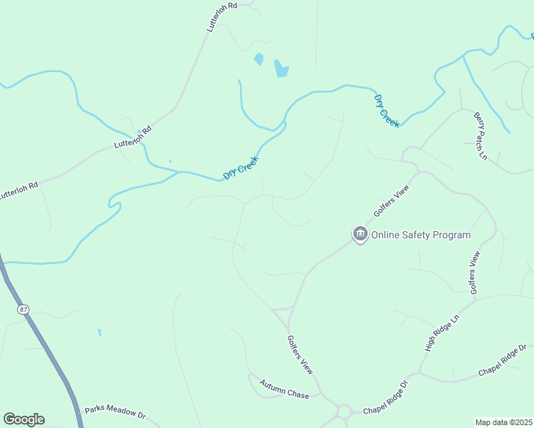 map of restaurants, bars, coffee shops, grocery stores, and more near 522 Cabin Creek in Pittsboro