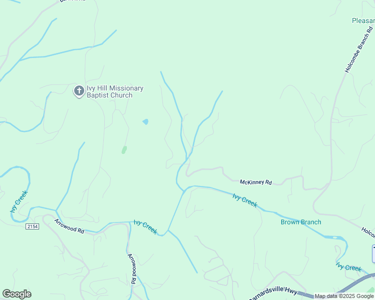 map of restaurants, bars, coffee shops, grocery stores, and more near 190 McKinney Road in Weaverville