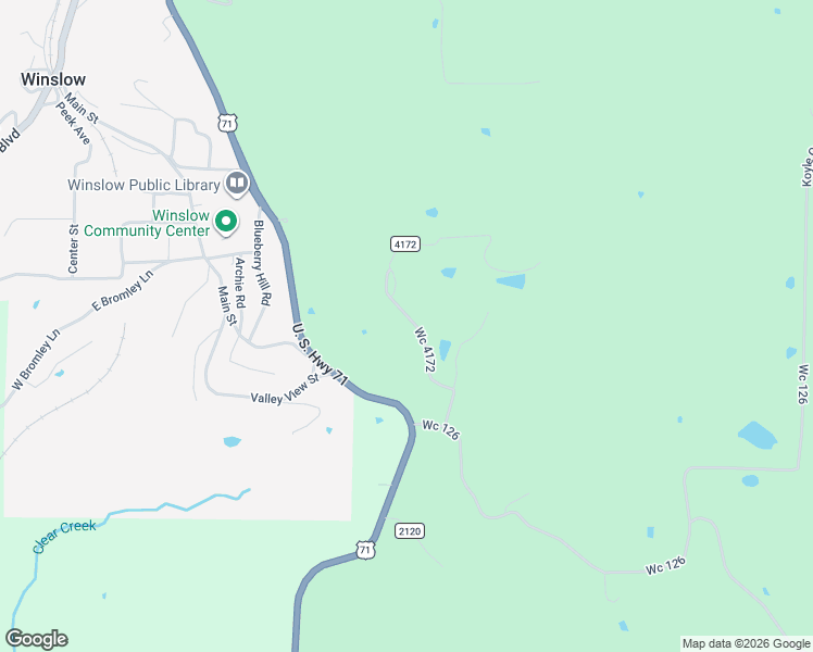 map of restaurants, bars, coffee shops, grocery stores, and more near 20334 Wc 4172 in Winslow