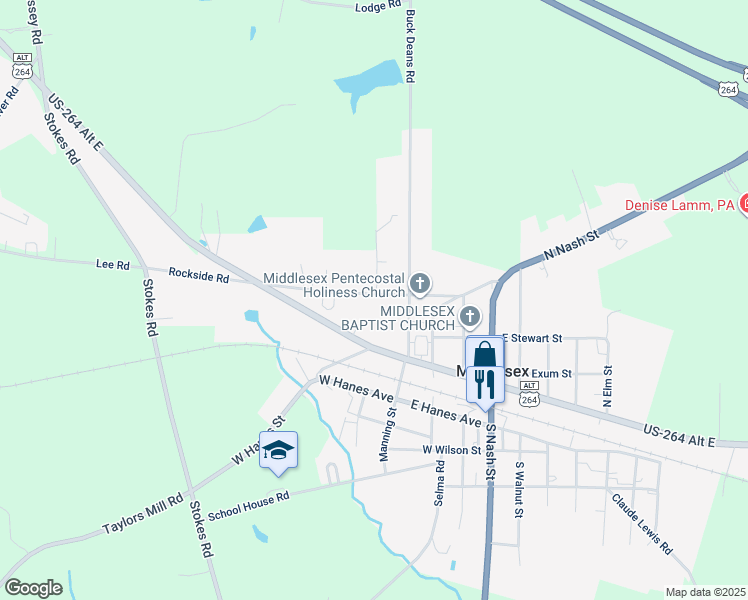 map of restaurants, bars, coffee shops, grocery stores, and more near 11527 Rockside Road in Middlesex
