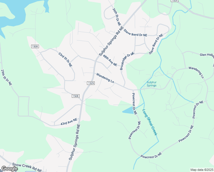 map of restaurants, bars, coffee shops, grocery stores, and more near 4597 36th Street Place Northeast in Hickory