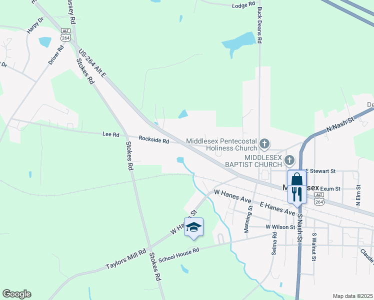 map of restaurants, bars, coffee shops, grocery stores, and more near in Middlesex