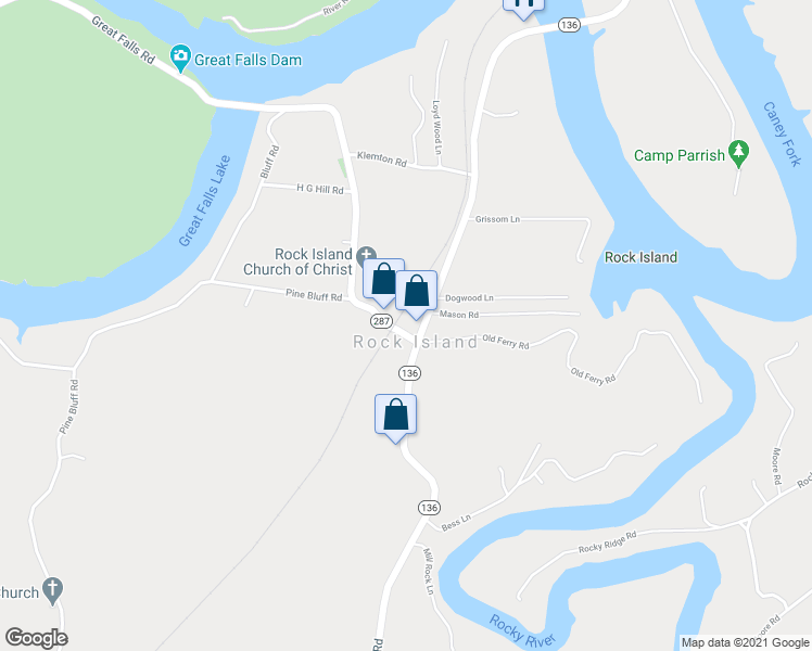map of restaurants, bars, coffee shops, grocery stores, and more near 52 Great Falls Road in Bone Cave