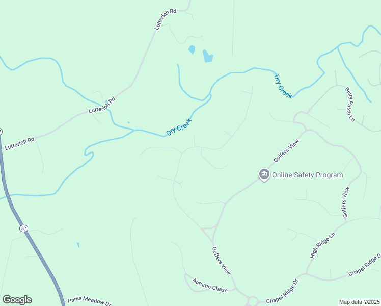 map of restaurants, bars, coffee shops, grocery stores, and more near 522 Cabin Creek in Pittsboro