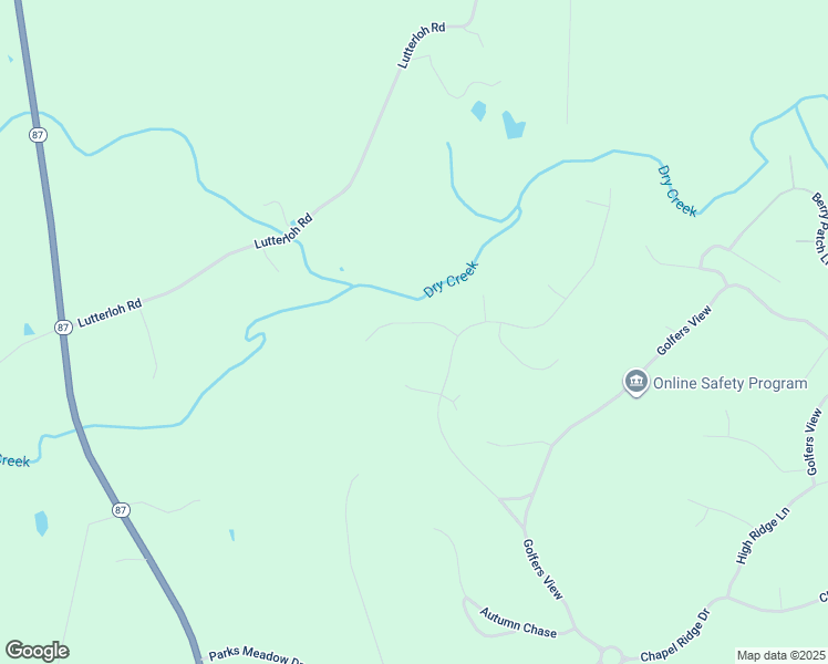 map of restaurants, bars, coffee shops, grocery stores, and more near 107 Deep Creek in Pittsboro