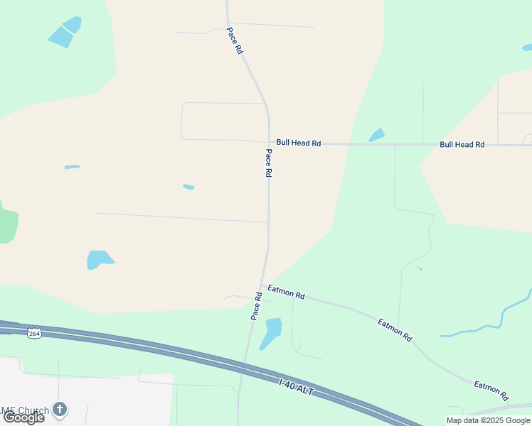 map of restaurants, bars, coffee shops, grocery stores, and more near 9876 Pace Road in Bailey