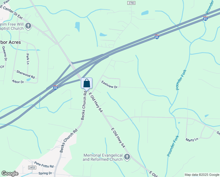 map of restaurants, bars, coffee shops, grocery stores, and more near 10 Eastview Drive in Lexington