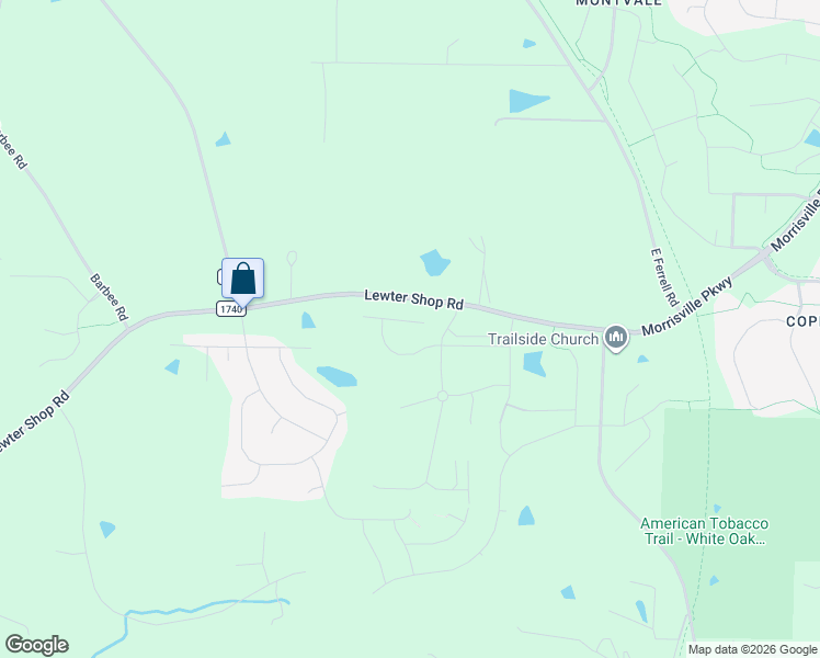 map of restaurants, bars, coffee shops, grocery stores, and more near 1708-2034 Lewter Shop Road in Apex