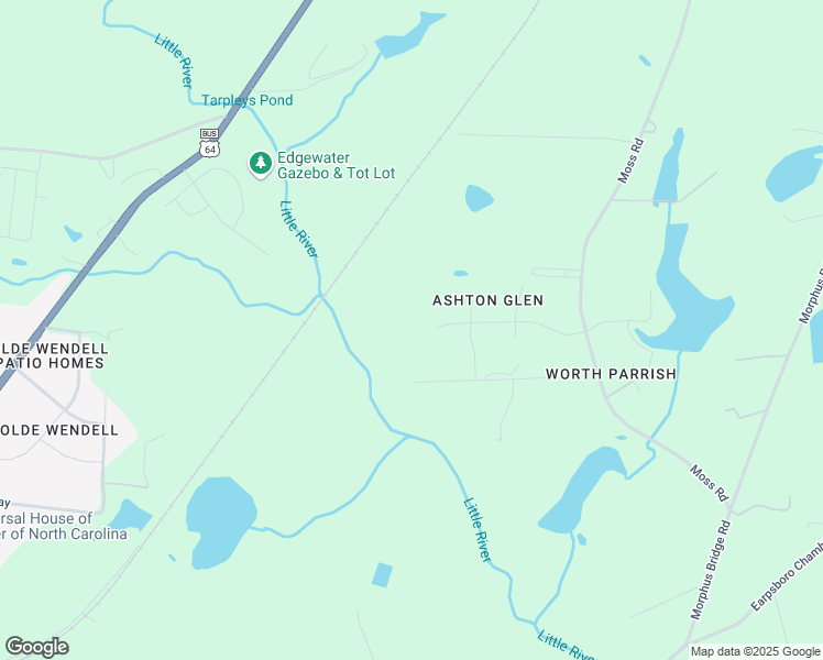 map of restaurants, bars, coffee shops, grocery stores, and more near 9101 Ashton Glen Drive in Zebulon