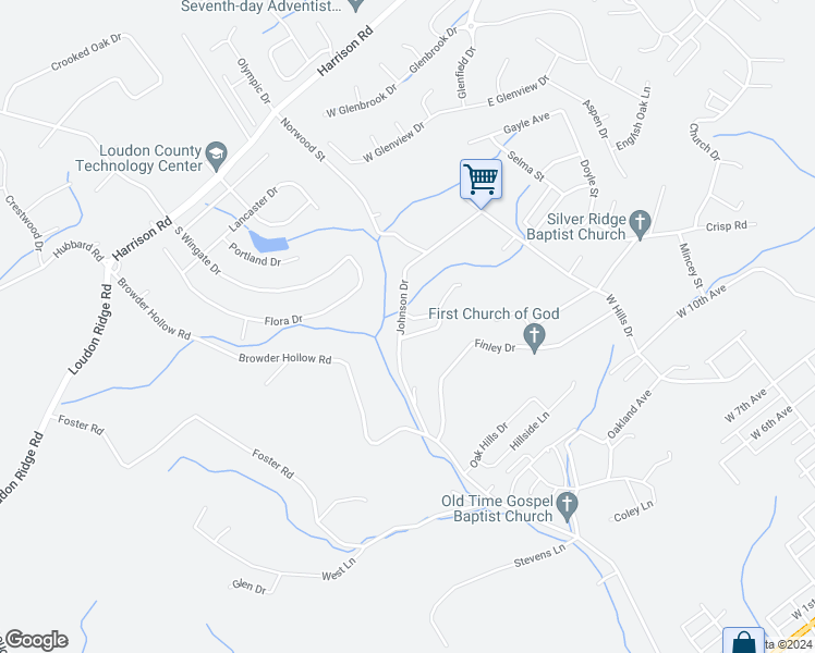 map of restaurants, bars, coffee shops, grocery stores, and more near 236 Johnson Drive in Lenoir City