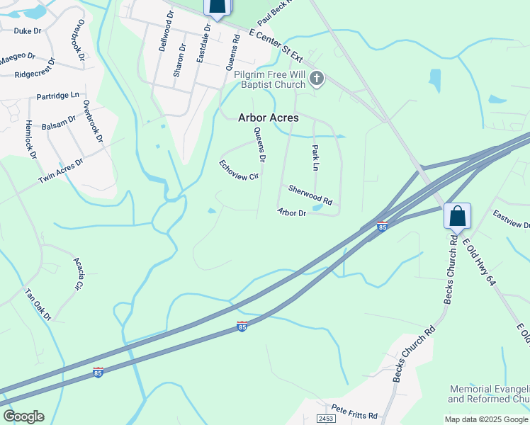 map of restaurants, bars, coffee shops, grocery stores, and more near 511 Queens Dr in Lexington