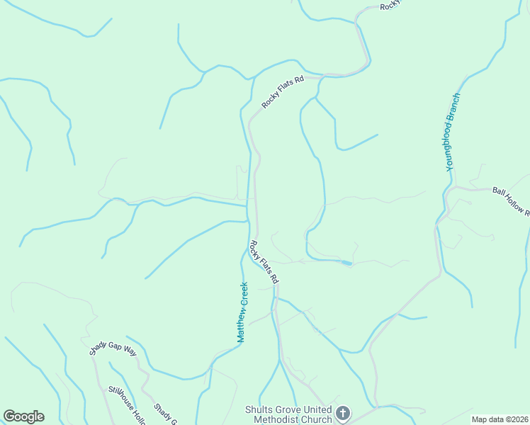 map of restaurants, bars, coffee shops, grocery stores, and more near 718 Rocky Flats Road in Cosby