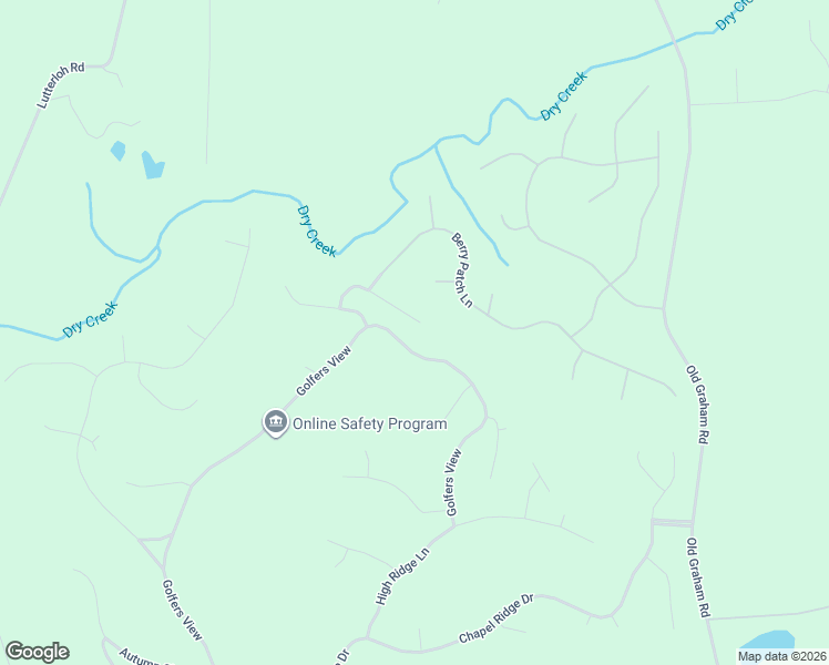 map of restaurants, bars, coffee shops, grocery stores, and more near 244 Lookout Ridge in Pittsboro