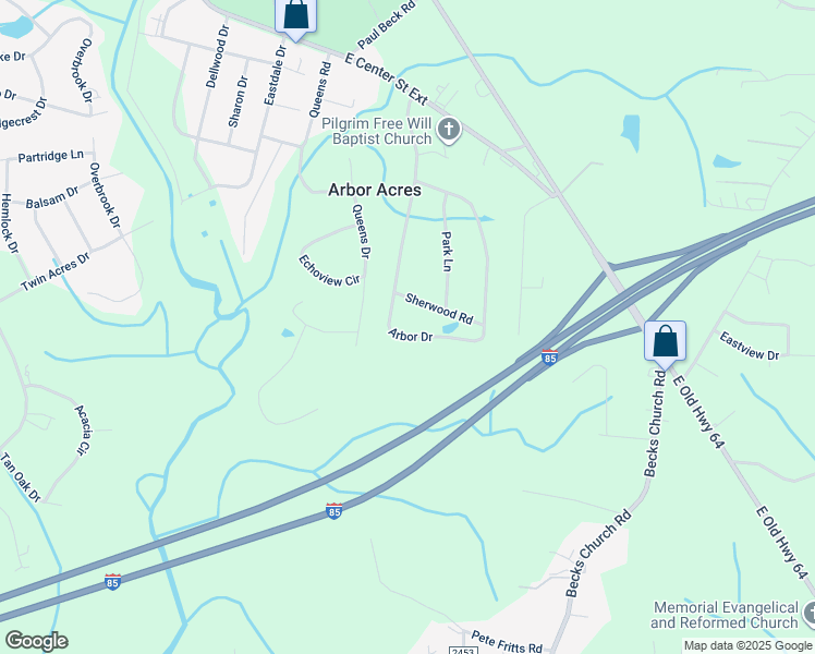 map of restaurants, bars, coffee shops, grocery stores, and more near 207 Arbor Drive in Lexington
