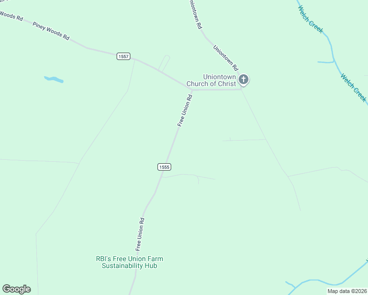 map of restaurants, bars, coffee shops, grocery stores, and more near 1335 Free Union Road in Jamesville