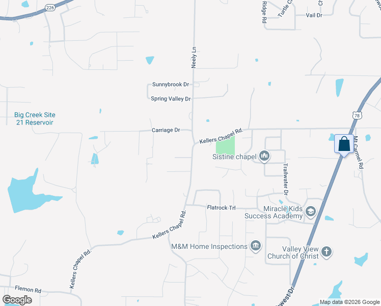 map of restaurants, bars, coffee shops, grocery stores, and more near 4005 Kellers Chapel Road in Jonesboro