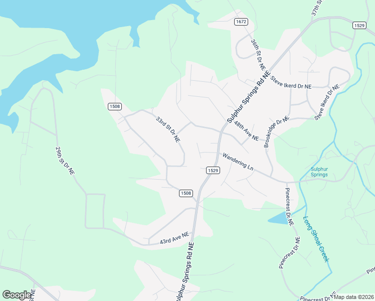 map of restaurants, bars, coffee shops, grocery stores, and more near 4630 33rd Street Drive Northeast in Hickory