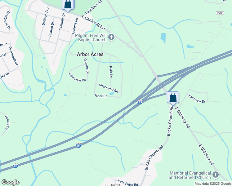 map of restaurants, bars, coffee shops, grocery stores, and more near 1802 Sherwood Road in Lexington