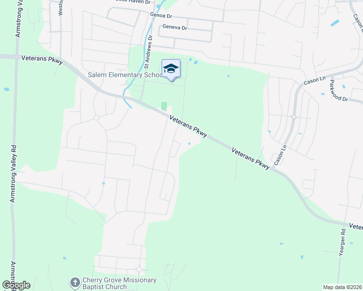 map of restaurants, bars, coffee shops, grocery stores, and more near 3428 Learning Lane in Murfreesboro