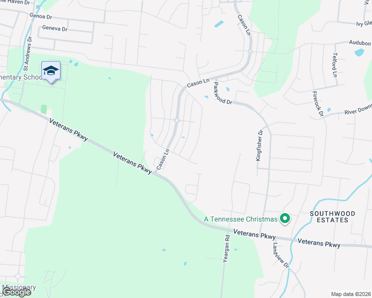 map of restaurants, bars, coffee shops, grocery stores, and more near 2621 Goose Creek Lane in Murfreesboro