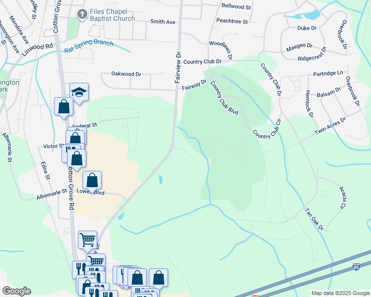 map of restaurants, bars, coffee shops, grocery stores, and more near 99 Highgate Lane in Lexington