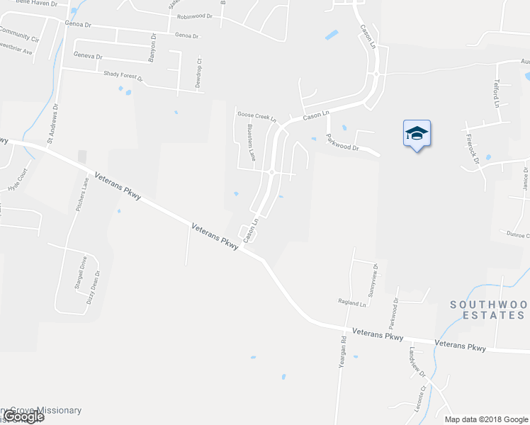map of restaurants, bars, coffee shops, grocery stores, and more near 2945 Cason Lane in Murfreesboro