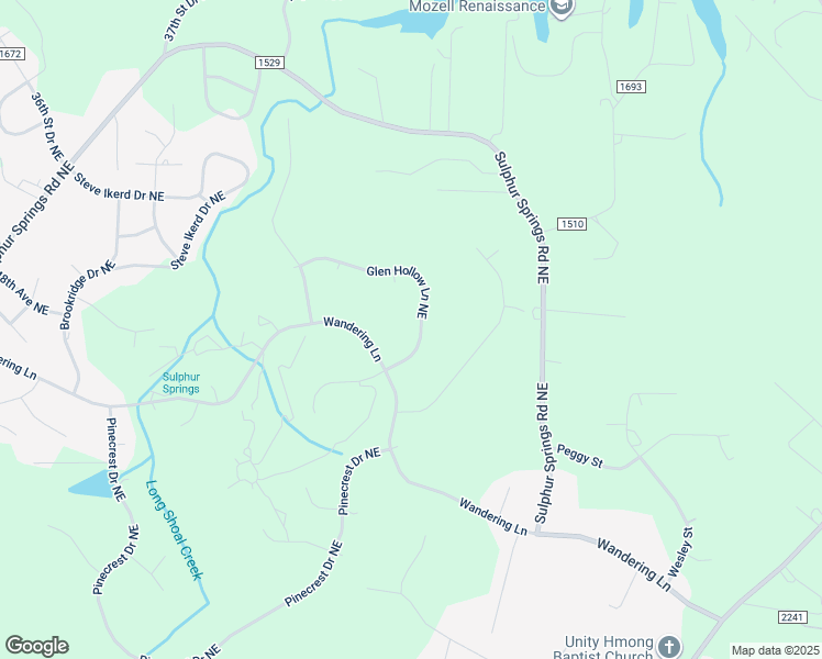 map of restaurants, bars, coffee shops, grocery stores, and more near 4821 Glen Hollow Lane Northeast in Hickory