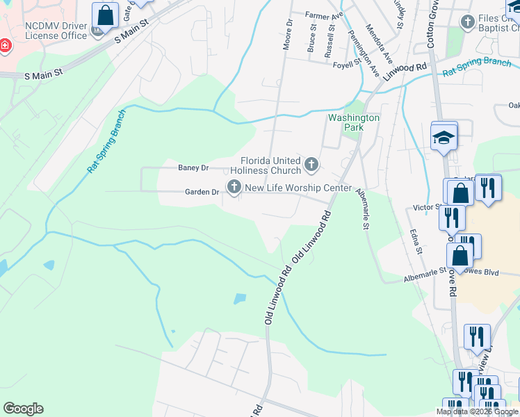 map of restaurants, bars, coffee shops, grocery stores, and more near 294 Montclair Dr in Lexington