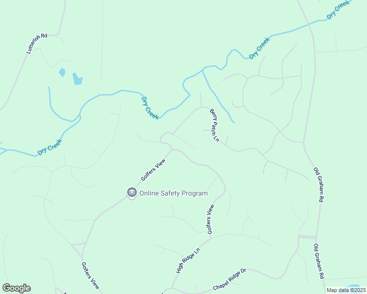 map of restaurants, bars, coffee shops, grocery stores, and more near 180 Lookout Ridge in Pittsboro
