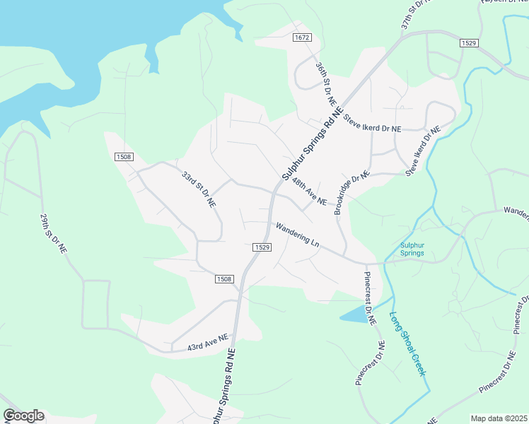 map of restaurants, bars, coffee shops, grocery stores, and more near 3330 47th Avenue Northeast in Hickory