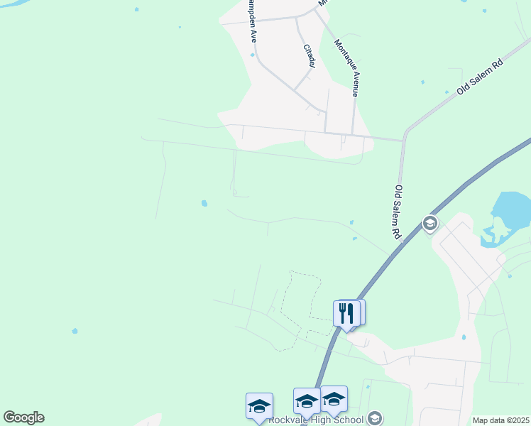map of restaurants, bars, coffee shops, grocery stores, and more near 1100 Pusher Place in Rockvale