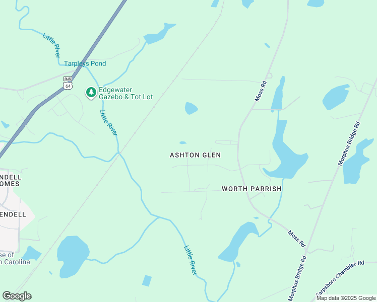 map of restaurants, bars, coffee shops, grocery stores, and more near 1108 Agio Court in Zebulon