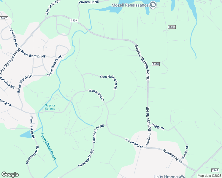 map of restaurants, bars, coffee shops, grocery stores, and more near 4831 Glen Hollow Lane Northeast in Hickory
