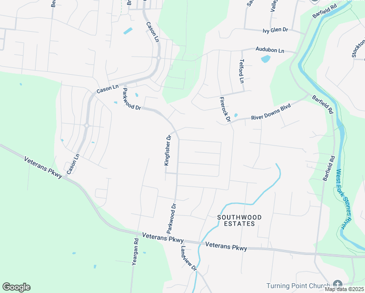 map of restaurants, bars, coffee shops, grocery stores, and more near 2537 Parkwood Drive in Murfreesboro