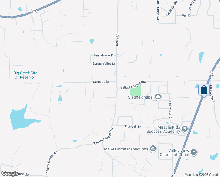 map of restaurants, bars, coffee shops, grocery stores, and more near 4005 Kellers Chapel Road in Jonesboro