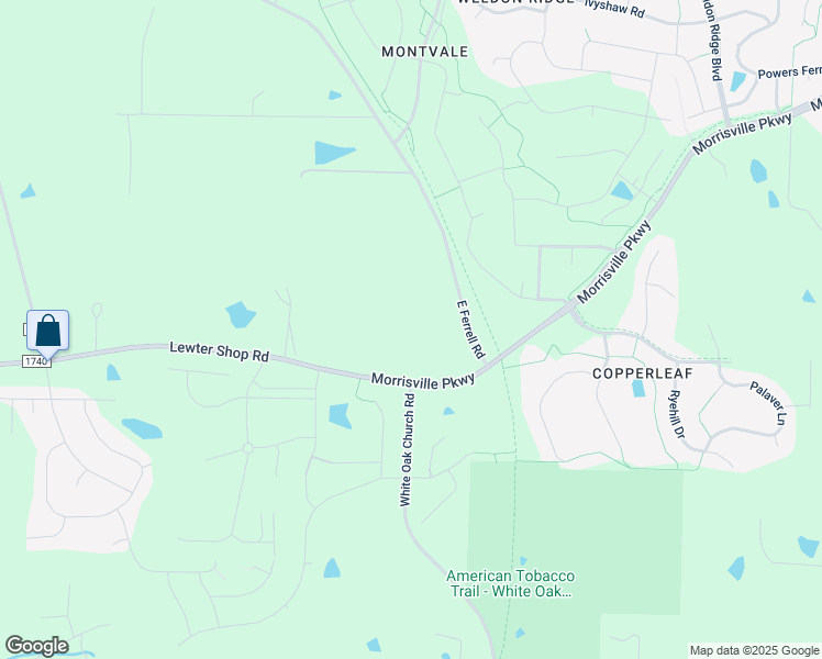 map of restaurants, bars, coffee shops, grocery stores, and more near 1017 East Ferrell Road in Apex