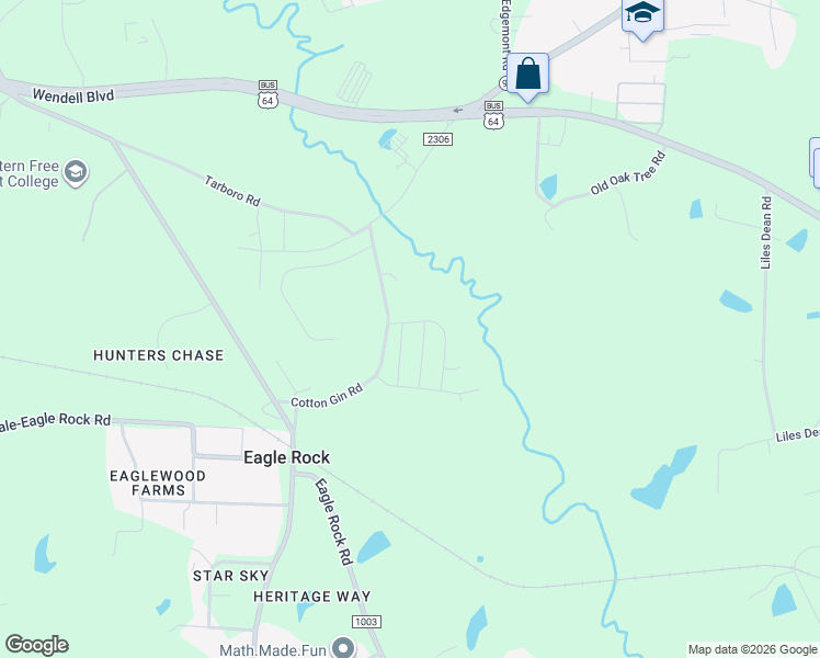 map of restaurants, bars, coffee shops, grocery stores, and more near in Wendell